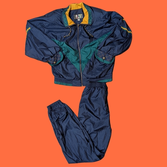 American Vintage Pants & Jumpsuits Vintage Tracksuit Windbreak Set Shoulder Pads Poshmark